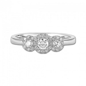 Cordelia Diamant ring i 14 kt hvidguld | A2136 041